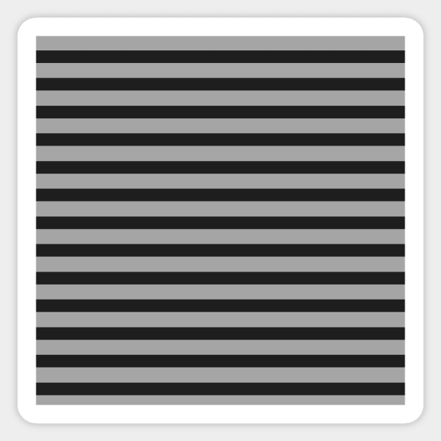 Grey Stripes - Two-Toned Sticker by Whoopsidoodle